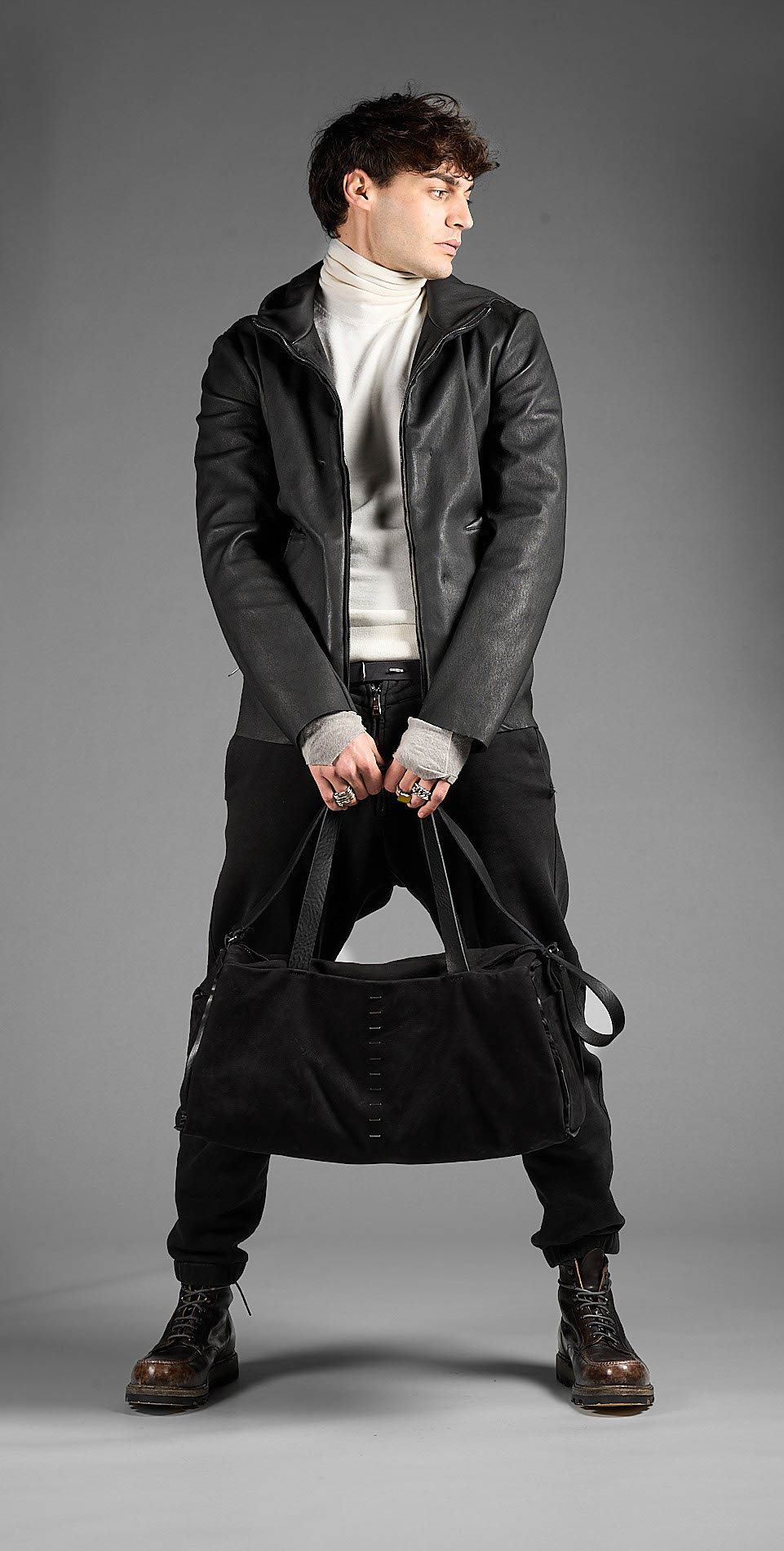 daniele basta leather and silver bags - WEARING